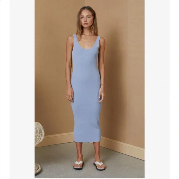 Bec & Bridge | Dresses | Bec Bridge Mimi Knit Midi Dress Silver Blue Size  Aus | Poshmark